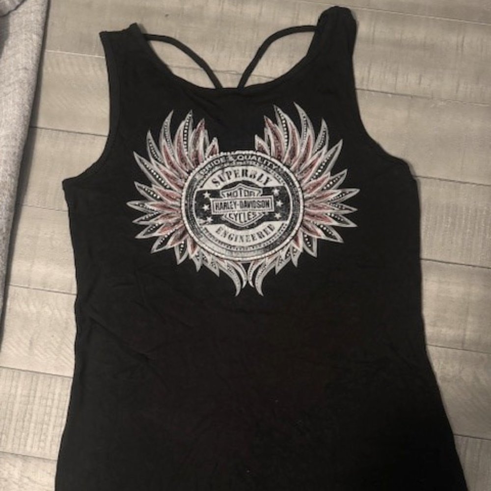 Womens Harley-Davidson Bedazzled Tank, Size Medium